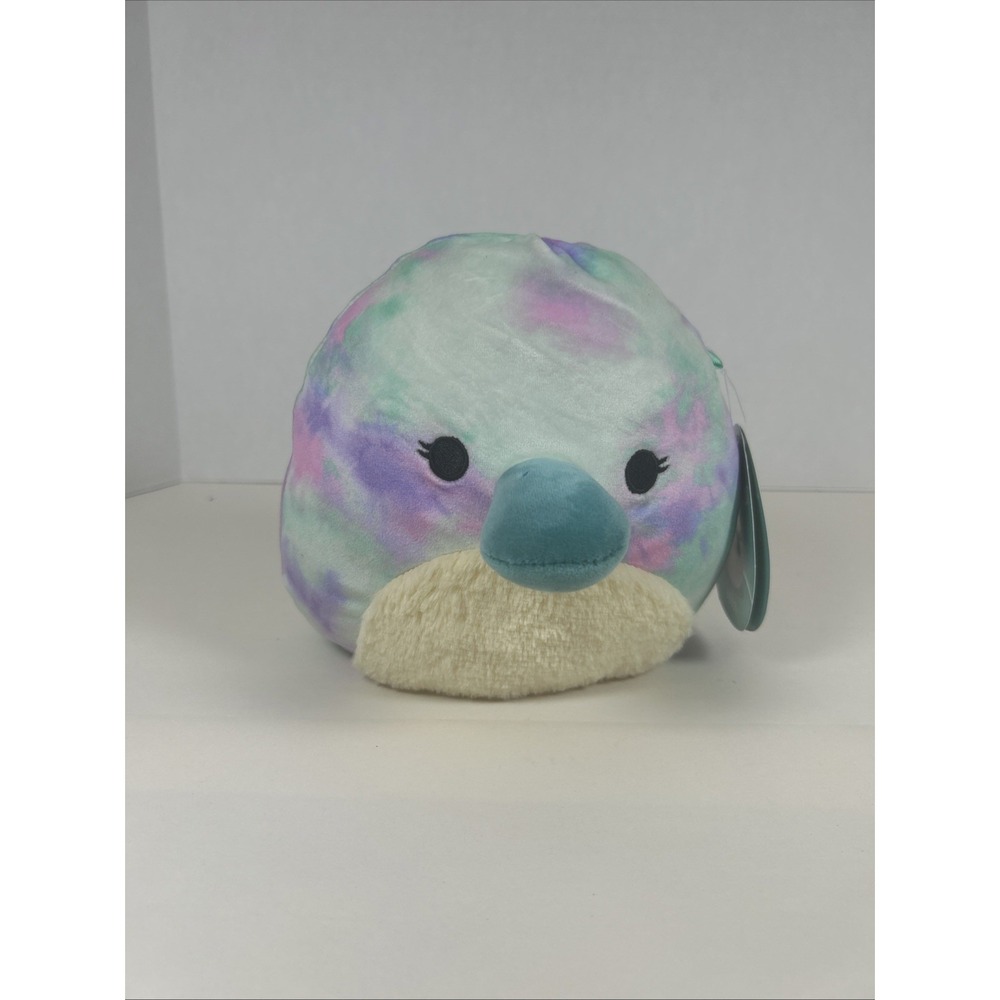 Squishmallows Mitch Rainbow Tie Dye Platypus 8" Plush With Tag‎